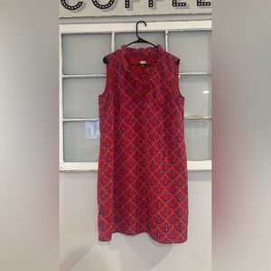 Talbots Red and Blue Nautical Plus Size 16 Dress